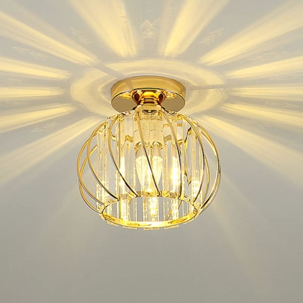Moderne krystall taklampe, E27 LED taklampe, Mini krystall taklampe for kjøkken Campingrom Inngang Hall Soverom (A) [Energiklasse A+++]
