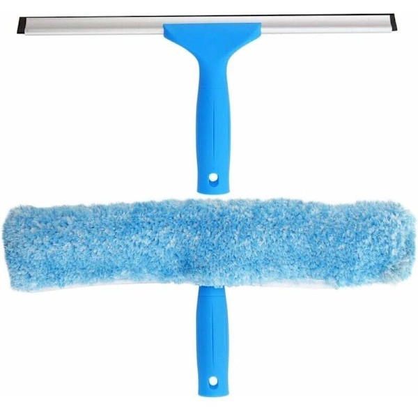 Professionell fönsterskrapa med mikrofiberborste, bredd 30 cm