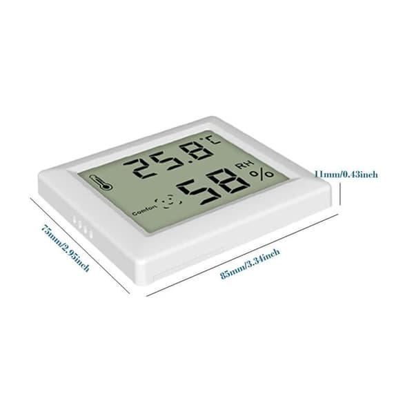 Pakke Termo-Hygrometer, Ultra Slim Termometer og Hygrometer, Digital Hygrometer, Indendørs Termometer til Vertikal eller Vægmontering