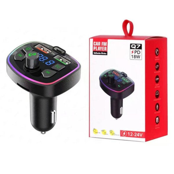 Bluetooth-autonlaturi Auton FM-lähetin Bluetooth Hands-Free Mp3 True 3.1A Kaksi USB-porttia