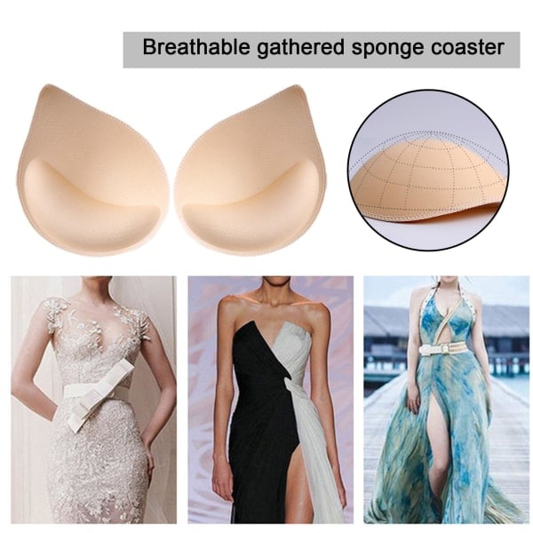 3 par BH-puter Push Up-innlegg BH-kopper Erstatning Br nude One Size 3stk nude One Size 3pcs