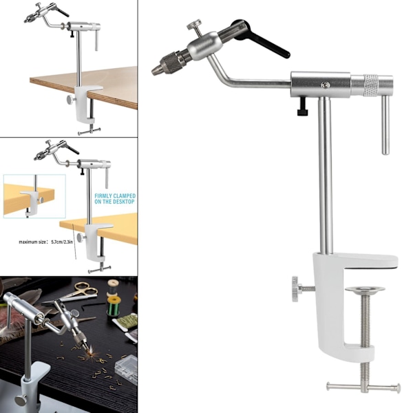 1/2 360 roterende fluebindingsskrue C-klemme til fluer 2 stk.