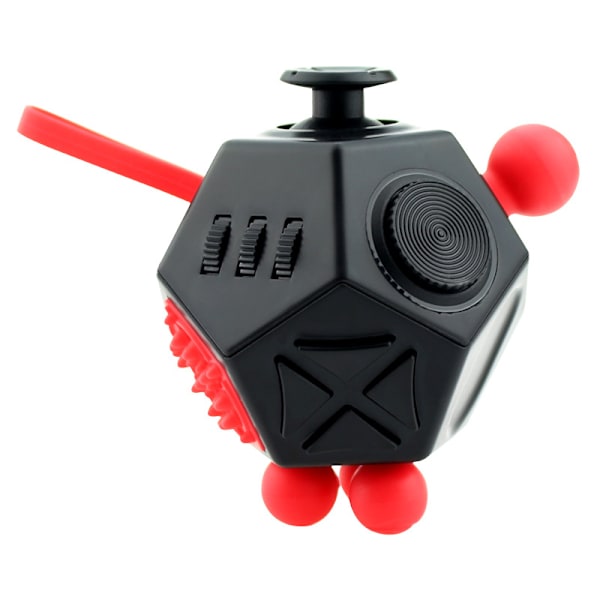 Stressilelu kuutio ahdistuksen lievitykseen, masennusta ehkäisevä fidget-sensorinen työkalu A4 burgundy black