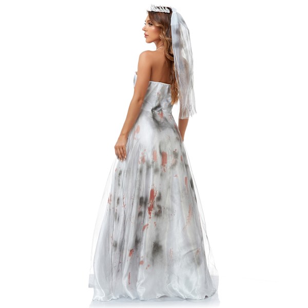 Veren tahrima zombien häämoruumi eurooppalainen ja amerikkalainen rajat ylittävä haamuasu cosplay-mekko Halloween-asu XL