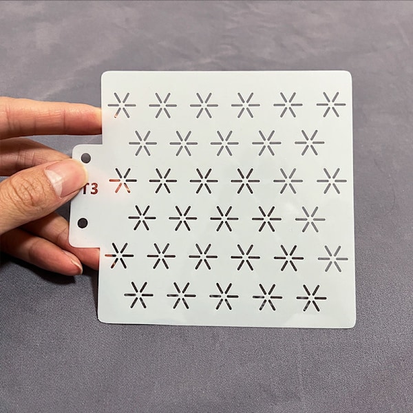 Akryl sashiko sting skabeloner til quilting og broderi, 4 stk, 2,5 mm tykke