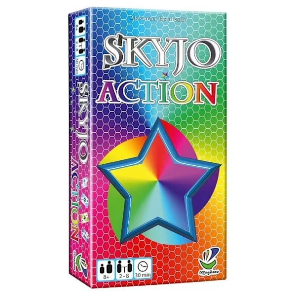 Engelsk version brädspel familjesammankomst avslappnat kortspel skyjo action sky city color box