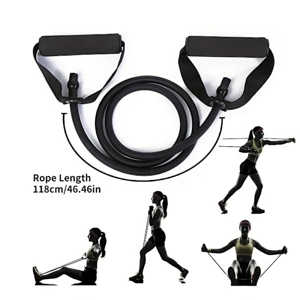 1 kpl 5 tason vastusnauhaa kahvoilla kotitreeniin ja voimaharjoitteluun - täydellinen jooga-, pilates- ja nyrkkeilyharjoitteluun Musta-30LB