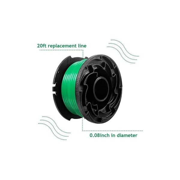 Pakkaus, jossa 6 siimapuolaa Black and Decker GL7033, GL8033, GL9035 -ruohotrimmereihin, 6 m