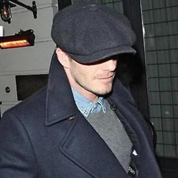 Brittisk Hög Hatt Åttakantig Hatt Newsboy Baker Boy Tweed Mode Varm Elastisk Platt Keps Trendig Herr Ull Basker Retro Målare (03 M)