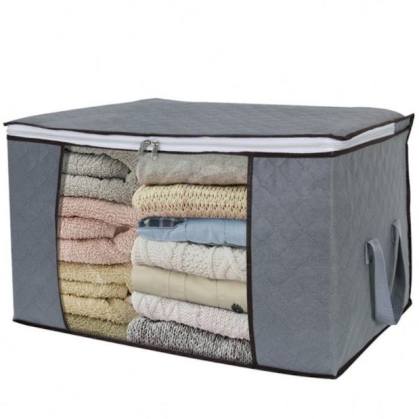 Förvaringsväska för sängkläder, kläder 60x43x35 cm Grå, 1-pack