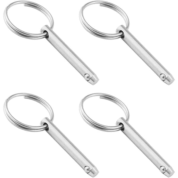 4 stk. 316 rustfrit stål quick release kuglestifter 6,3 mm diameter fjederbelastet