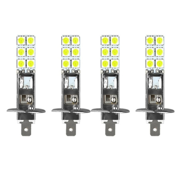 4 kpl H1 6000k super valkoinen 80w led-ajovalopolttimosarja sumuvalot