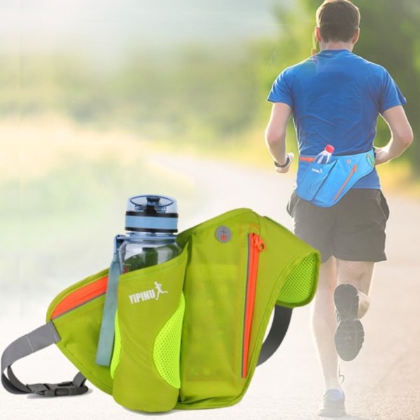 Multifunctional outdoor sports water bottle running waist bag for men women as belly bag Green