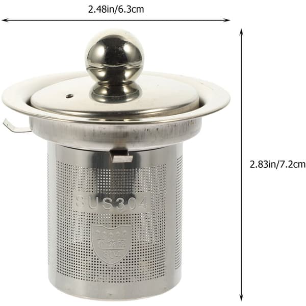 Te-filter si af rustfrit stål, kompatibel med de fleste tekander, te-si med net