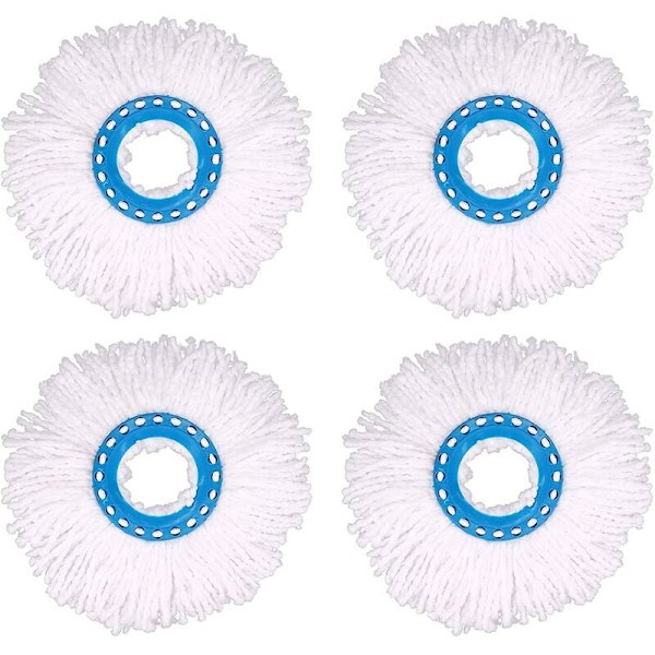 4 stk. mikrofibermoppehoder, runde erstatningsmoppehoder 360 graders rotasjonsmoppehoder for gulvrengjøring (diameter 16 cm)