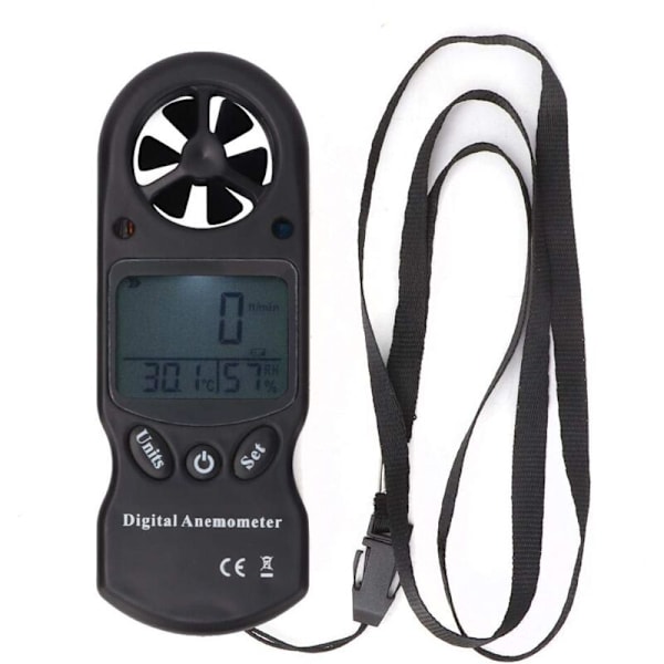 Anemometer, Digitalt Termometer, Multifunksjonell Bærbar Anemometer Koblet Anemometer Anemometere for Vindsurfing, Seiling