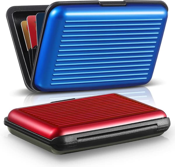 2-pack Slim Mini RFID-skyddande kreditkortshållare i aluminium M