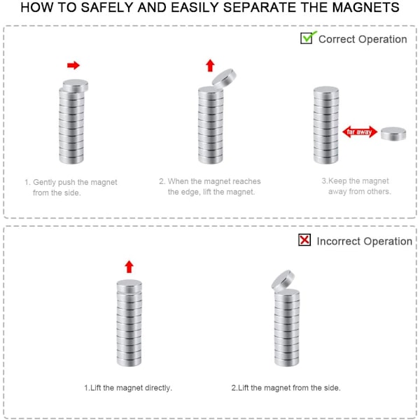Magneter 60 stk, Ultra Sterk Neodymium Kjøleskapsmagnet