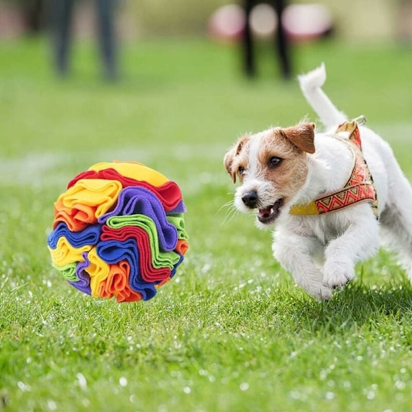 Hundleksak Snuffelboll, Aktiveringsleksak Hund, Interaktiv Hundleksak, Pussel Långsam Matning Snuffelmatta, Stressreducerande för Små och Mellanstora Hundar