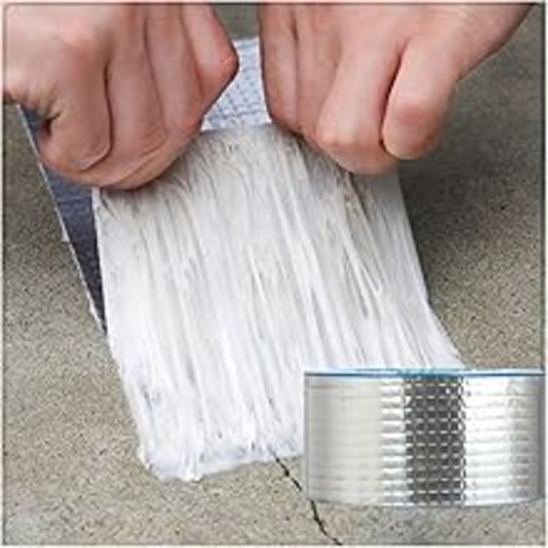 Stark självhäftande aluminiumfolietejp med butylgummi blinkande tejp för reparation av takväggsrörläckage 5cm*5m