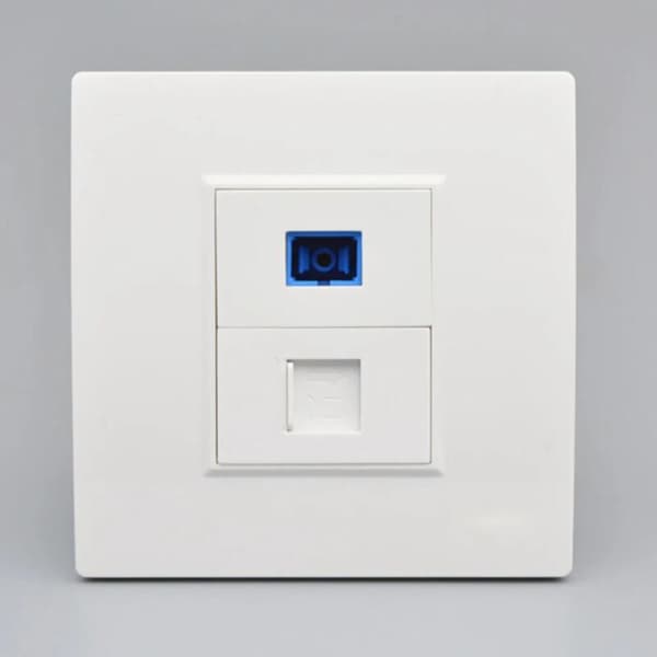 SC fiberoptisk interface, vægstik, RJ45 netværksstik, Connecto1 type
