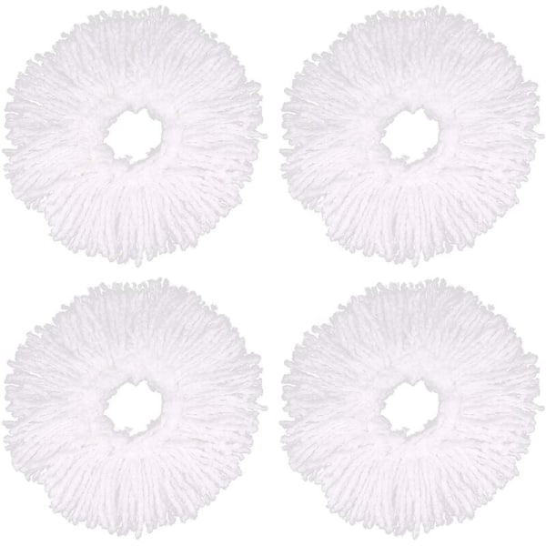 4 stk. mikrofibermoppehoder, runde erstatningsmoppehoder 360 graders rotasjonsmoppehoder for gulvrengjøring (diameter 16 cm)