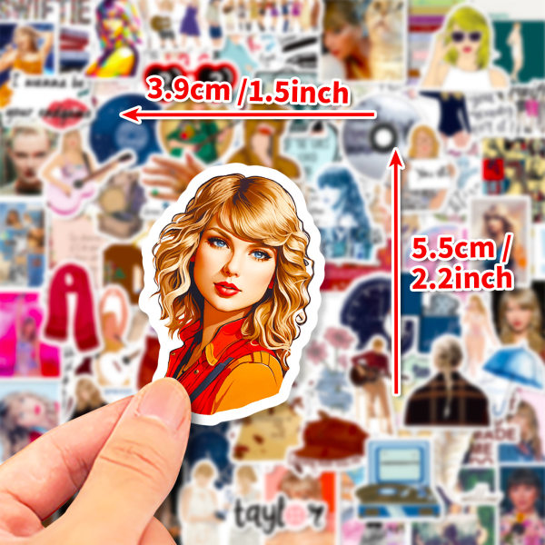 50 Taylor-tarraa uutta laulajaa Taylor Swiftiä Taylor Swift -tarroja T01041600 50PCS