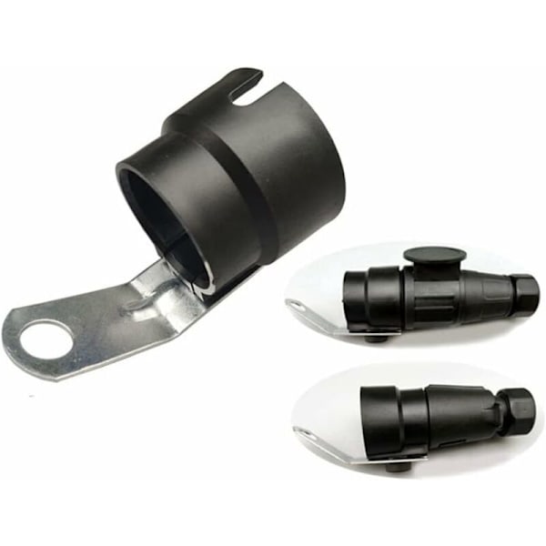 Tilhengerplugg Holder Tilhengerkontakt Brakett 7Pin/13Pin Tilhengerplugg Adapter Tilhengerplugg Holder for RV UTV Tilhenger, Svart