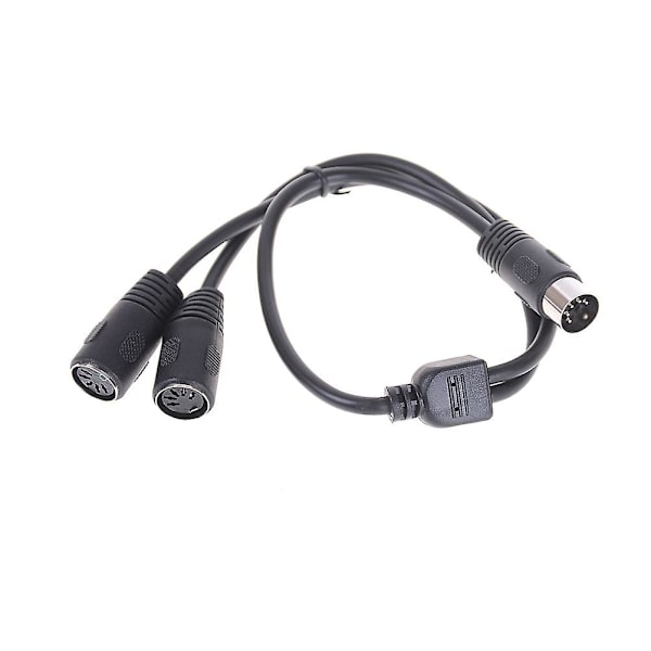 1x 50cm 5-stifts Midi Din Y-splitterkabeladapter 1 hane till 2 honuttag Hfmqv