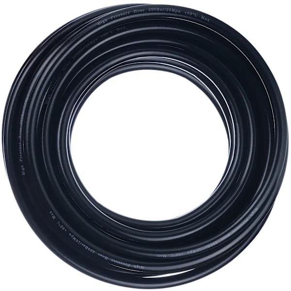 Högtryckstvättslang 15M Snabbkoppling Nylonförstärkt Max 200 Bar för AR Blue Clean Michelin Stanley Black