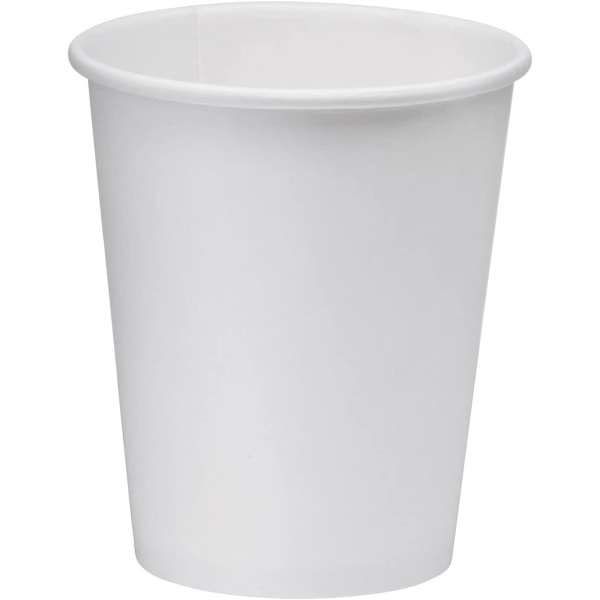 100-pack 8 oz kertakäyttöiset valkoiset paperimukit – kuuma/kylmä juoma CDQ