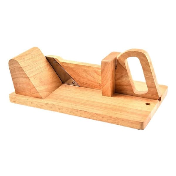 Trä Charkbricka med Manuell Skinkskärare, 28,5 x 17,9 cm