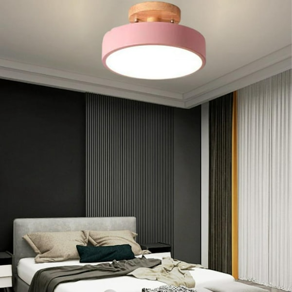 LED-taklampe, moderne innfelt armatur for rosa taklampe