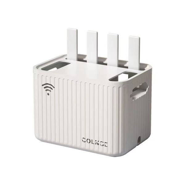 Langaton Wifi-reitittimen hylly säilytyslaatikko seinäkiinnitys ABS Organiz Gray double layer