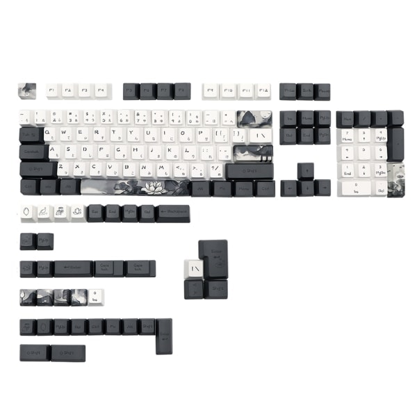 140 tangenter Blå Lotus för tangentbordsknappar Japanska PBT Dye Subbed OEM Profil Tangentbordsknappar för MX-brytare Mekaniska tangentbordstangentbord S