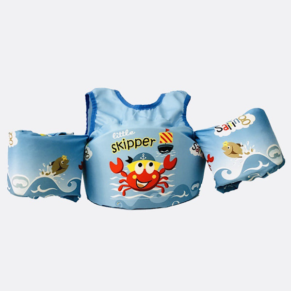 Barnens Flytväst Badkläder Skum Flyt med Ärmar och Armband Crab