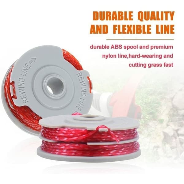 4 spoler med trimmerline for Flymo FLY021, 11 m/1,5 mm, kompatibel med Flymo-trimmer