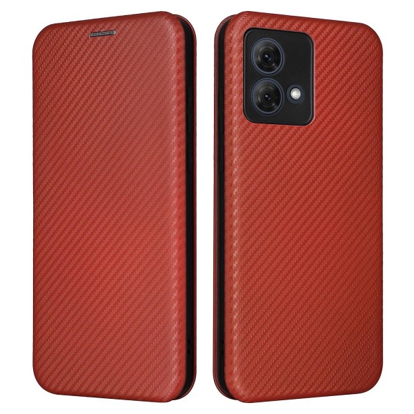 För Motorola Moto G84 5g Case Cover med korthållare Brown