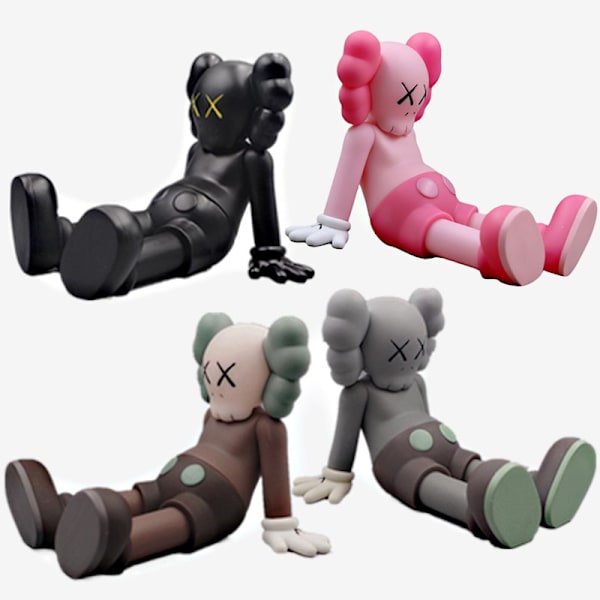 Kaws trendy dukke XX øyne trendy dukke bursdagskakepynt bilinteriør dekorasjonspynt Gray