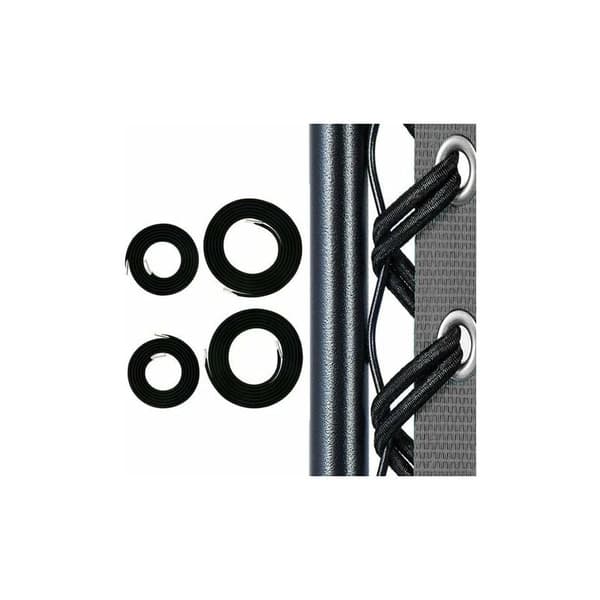4 Svarte Universelle Elastiske Strikkstrikker for Zero Gravity Lenestol Sammenleggbar Stol Hagestol