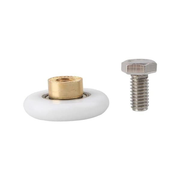 4 udskiftningshjul til skydedøre i brusekabiner, 19 mm diameter