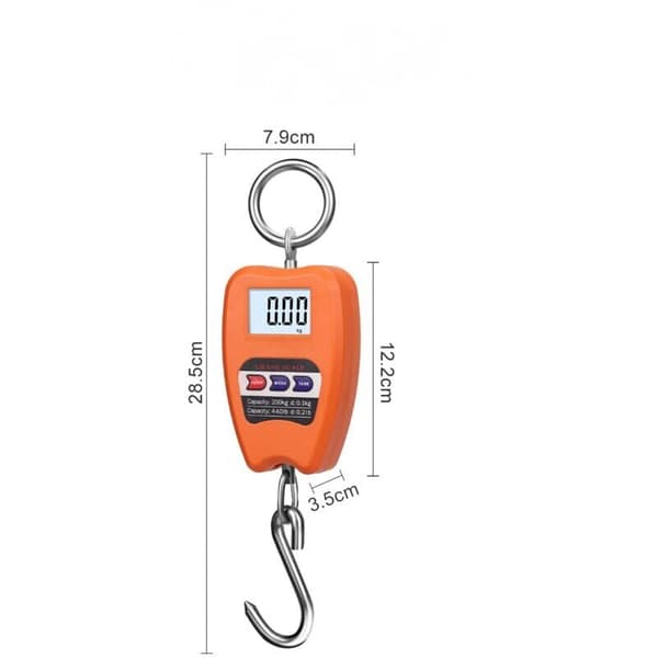 Industriell Digital Krokvåg, 200 kg Kapacitet, med Dynamometerfjäder