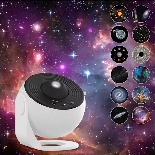 Nattlampe Galaxy Projector Stjernehimmel-projektor Black and white (13 sets of films)