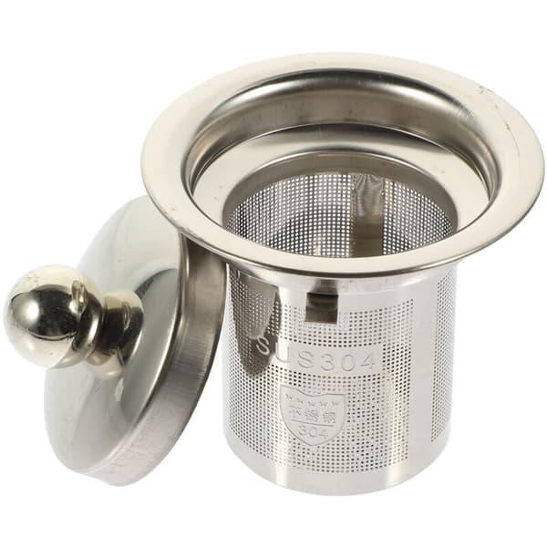 Te-filter sil i rustfritt stål, kompatibel med de fleste tekanner, te-sil i netting