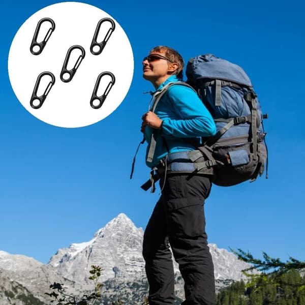 Mini Karbinhake, 5 Stycken Mini Karbinhake, Fjäder Karbinhake Nyckelring Lås, Mini Karbinhakar, för Camping, Vandring
