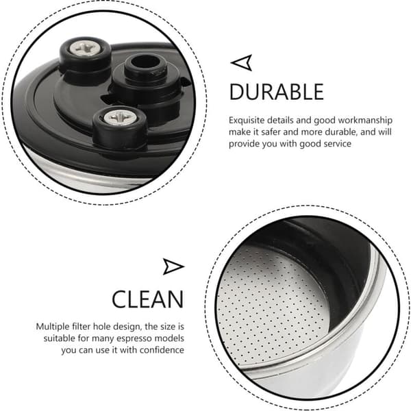Espresso Filterkurv - Avtakbart Kaffepulverfilter, Kompatibelt med Espressomaskiner