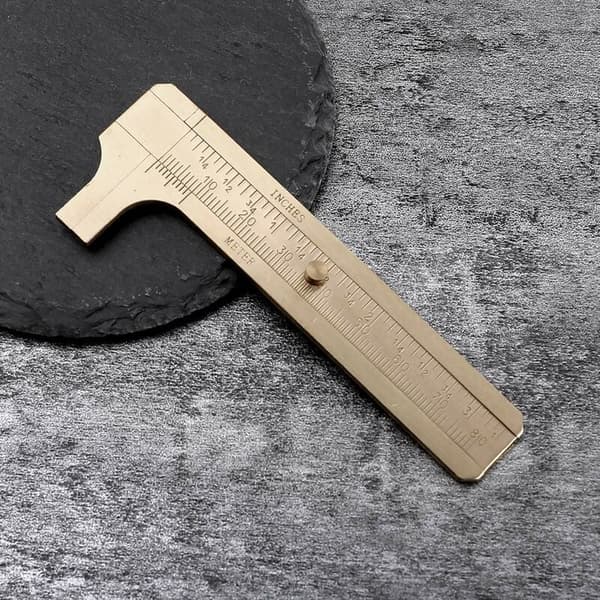 Vernier Caliper af messing-kobberlegering 80 mm til måling af smykker, perler, tråd og ædelsten