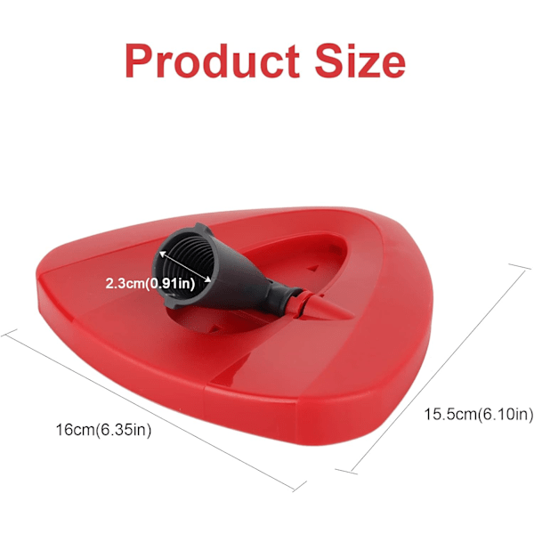 Rød Spin Mop Erstatningsbashode for Viledas Mop, Triangle Spin