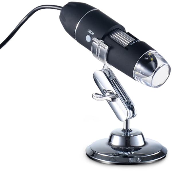 Bærbart USB digitalt mikroskop 1000X med 8 LED og stativ