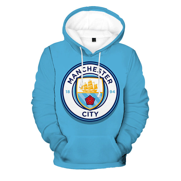 Manchester City Boys Hoody Fleece Graphic Kids OFFICIELL Fotbollspresent CRWY-400827 Barn 150 CRWY-400827 Barn 150